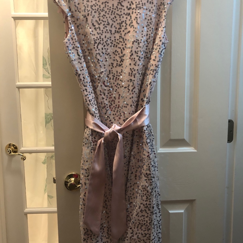Pink sequenced dress